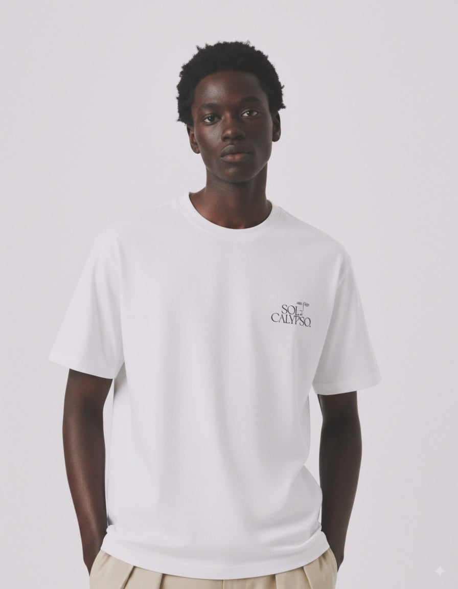 Sun-Drenched Tee- White – SolCalypso