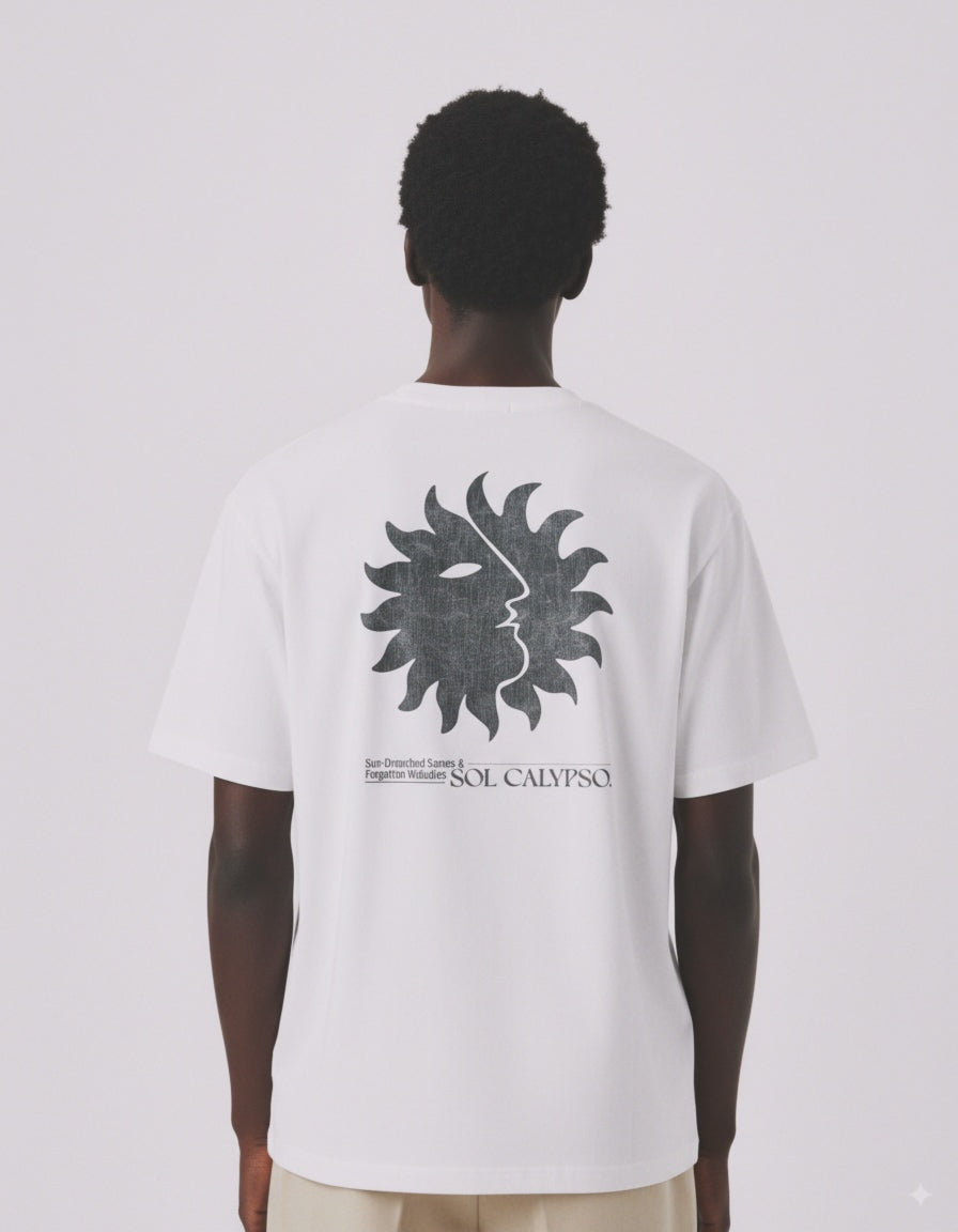 Sun-Drenched Tee- White – SolCalypso